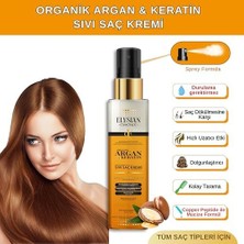 SÜS Organik Argan & Keratin Sıvı Saç Kremi – Durulanmayan, Dökülme Karşıtı, Onarıcı ve Dolgunlaştırıcı Bakım Spreyi 150 ml