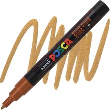 Uni-Ball Markör Boyama Kalemi Posca Su Bazlı Poster 0.9-1.3 Mm Bronz pc-3m (6 Lı Paket)