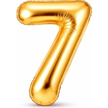 Eng Parti Dünyası Gold Rakam Folyo Balon 0–9 | Parlak Gold Doğum Günü ve Parti Balonu