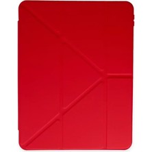 Newface Samsung Galaxy P610 Tab S6 Lite 10.4 Kılıf Kalemlikli Mars Tablet Kılıfı - Kırmızı