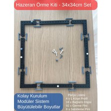 Mady Aksesuar Hazeran Örme Kiti, Orta Boy Set Kolay Kurulum, Esnek Boyut 34X34 cm