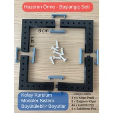 Mady Aksesuar Hazeran Örme Kiti Başlangıç Seti Kolay Kurulum, Esnek Boyut 16X16 cm