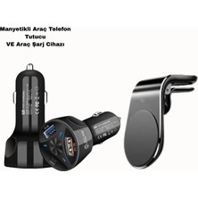 Astraltech 360° Döner Telefon Tutucu ve 55W Hızlı Araç Şarj Aksesuar Seti
