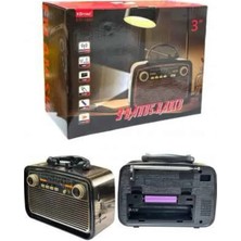 Astraltech Müzik Kutusu Bluetooth Bağlantılı El Fenerli Nostaljik Tasarım Radyo