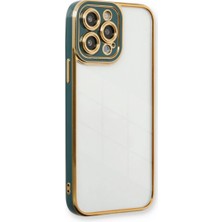 LuxeGem Iphone 13 Pro Max Kılıf Liva Lens Silikon - Yeşil