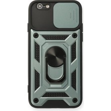 LuxeGem Iphone 6 Kılıf Pars Lens Yüzüklü Silikon - Yeşil
