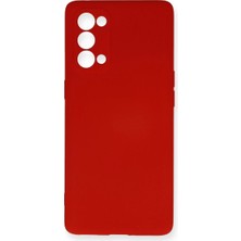 LuxeGem Oppo Reno 5 Pro Kılıf Nano Içi Kadife Silikon - Kırmızı