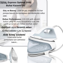 Tefal Express Optimal SV42 Buhar Kazanlı Ütü 2200 Watt Güçlü Performans ve Otomatik Kapanma