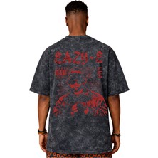 Sevbano Tasarım Eazy-E Rapper Şarkıcı Sırt Baskılı Unisex Oversize Vintage Yıkamalı Tişört