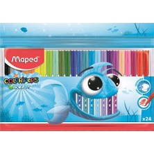Maped Color Peps Ocean Keçeli Kalem Plastik Poşet 24 Renk 3154148457220