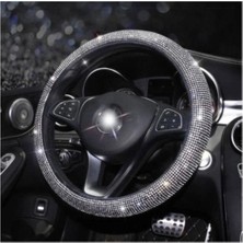 Direksiyon Kılıfı Poşetli Geçme 38CM Pırlanta Biye Full Taş Pınuk Saksesuar