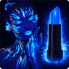 LuxeGem Uv Neon Mavi Ruj – Karanlıkta Parlayan Makyaj Boyası