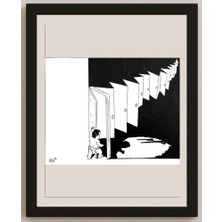 Karikatural Atilla Tutel 25X20CM Orijinal Karikatür BOD00901