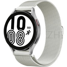 SiHako Galaxy Watch 4 Metal Mıknatıslı Kordon - Gümüş