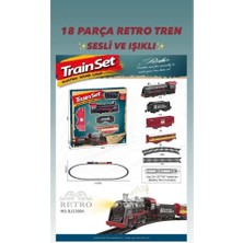 NW NessiWorld BJ2308A 18 Parça Sesli Işıklı Retro Tren-Şim