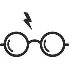 Hediyene Bak Harry Potter Glasses Araç, Araba, Oto, Motorsiklet, Kask, Laptop, Cam Sticker 20X13 cm