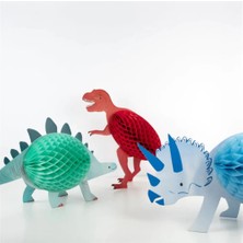 Meri Meri - Honeycomb Dinosaur Decorations - Petek Dinozor Dekorlar - 3lü