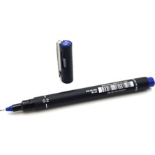 Uni-Ball Pin 0.2 Fine Line Akrilik Uçlu Kalem Teknik Çizim Kalemi Mavi PIN02-200 (12 Li Paket)