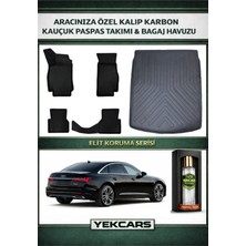 Yek Cars Audi A6 2021 Model Karbonlu Kauçuk Paspas Seti ve Bagaj Havuzu