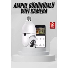 Astraltech Wifi Güvenlik Kamerası 360 Derece Dönebilen Harekete Duyarlı Gece Görüşlü Ampul