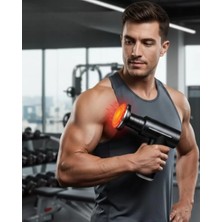 Fta Ticaret Sıcak Soğuk Terapili Masaj Tabancası Çift Fonksiyon 6 Başlıklı Şarjlı Derin Do