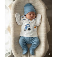 Babyim %100 Pamuk Erkek Bebek Yenidoğan 5'li Hastane Çıkış Seti