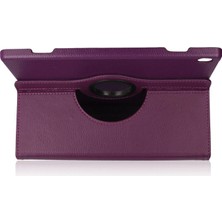 Senka M10 X505F Kılıf 360 Tablet Deri Kılıf - Mürdüm