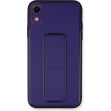 Eco Port Iphone Xr Kılıf Coco Deri Standlı Kapak - Mor