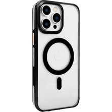 Eco Port Joko Iphone 15 Pro Gleam Pc Sert Magsafe Kılıf - Şeffaf-Siyah