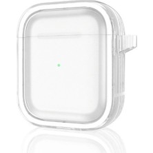 AyrStore Buğz Airpods 4 (4.nesil) Shiny Şeffaf Kılıf - Beyaz