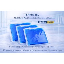 Tuba Toptaş Termo Jel 13X13 cm 3 Adet Sıcak Soğuk Kompres Jel Pedi