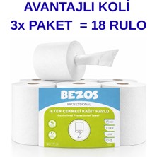 Cansa Professional Içten Çekmeli Kağıt Havlu 3 Koli | 18 Rulo | Endüstriyel Kullanım