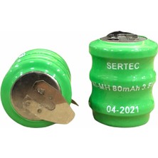 Marsilyan 3.6V 3S1P 80 Mah 2 Pin Nı-Mh Buton Pil