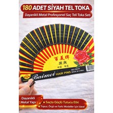 Tuba Toptaş 180 Adet Siyah Tel Toka Saç Tokası – Dayanıklı Metal Profesyonel Saç Teli Toka Seti