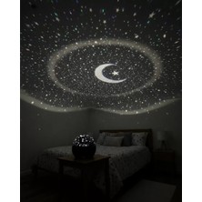 Bi Seyyar Fişli Yıldız Projektör Gece Lambası Müzikli