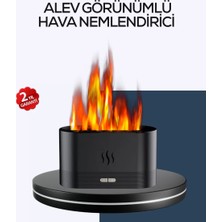 Marsilyan Aromatik Oda Kokusu Difüzörü Alev Tasarımlı LED Işıklı Nemlendirici
