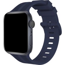 Senka Watch 38MM KR408 Çizgili Silikon Kordon - Lacivert