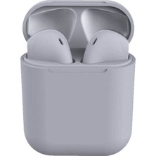 Bukrem Store I12 Tws Bluetooth 5.0 Şarj Üniteli Dokunmatik Kulak Içi Kulaklık Gri
