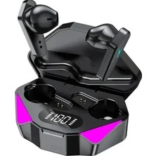 Bukrem Store X15 Tws Kulaklık Bluetooth Kablosuz Oyun Kulaklıklar 65MS Düşük Gecikme Black Siyah