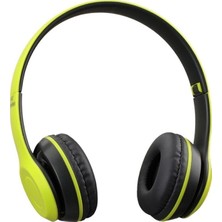 Bukrem Store P47 Bluetooth 5.0 + Edr Sd Kart Destekli Kulak Üstü Kulaklık Yeşil