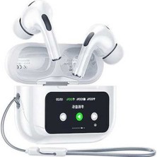 Bukrem Store Treasures Tws Bluetooth 5.4 Kullanışlı Kulaklık, Anc+Enc Ses Azaltma, Renkli Ekranlı Şarj Cihazı Beyaz