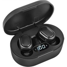 Bukrem Store E7S Su Geçirmez Tws Bluetooth 5.0 Kablosuz Kulaklık 6667 Siyah Siyah