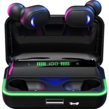 Bukrem Store Fuchsia E10 Bluetooth LCD Göstergeli Kulak Içi Kulaklık Siyah