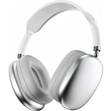 Bukrem Store Mikrofon Gürültü  Kulaklığı Stereo ile P9 Kablosuz Bluetooth Kulaklığı P9 Pm White Beyaz