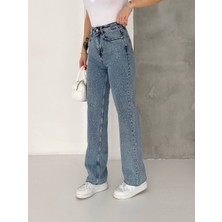 Aida Fashion Taşlı Palazzo Jeans Premuim