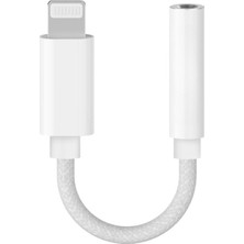 Bukrem Store OT68 Tak Çalıştır Lightning To Aux Dönüştürücü - Beyaz
