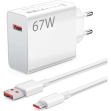 Bukrem Store Apera MT23 Xiaomi Mi Uyumlu 67W Turbo Hızlı Şarj Aleti Kablo Dahil