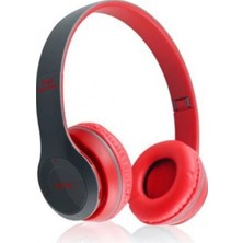 Bukrem Store Everest P47 Wireless Kulak Üstü Kulaklık Kırmızı