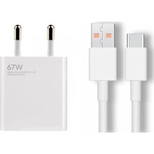 Bukrem Store Redmi Note 12 Pro Uyumlu Mi 67W Hızlı Şarj Aleti Adaptörü + Kablo Seti