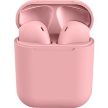 Bukrem Store I12 Tws Bluetooth 5.1 Dokunmatik Kulak Içi Kulaklık Pembe